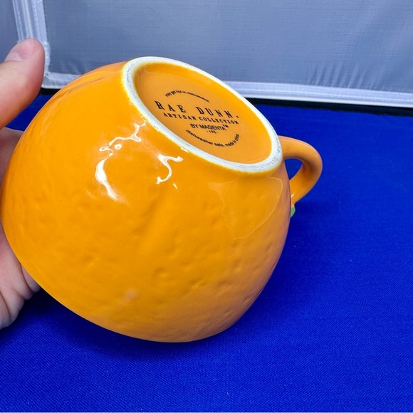 Rae Dunn Orange Slice shaped Juice Mug Tea Cup - Fruit Citrus Farmhouse Chic - Picture 7 of 8